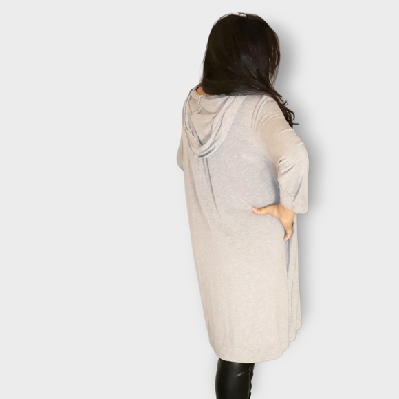 💛ST TOPEZ WEST WOMENS SIZE LARGE ZIPPER SWEATER MIDI DRESS WITH HOOD - Picture 3 of 7